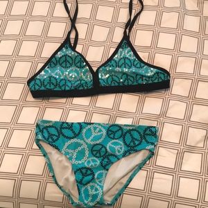 2 piece justice bathing suit